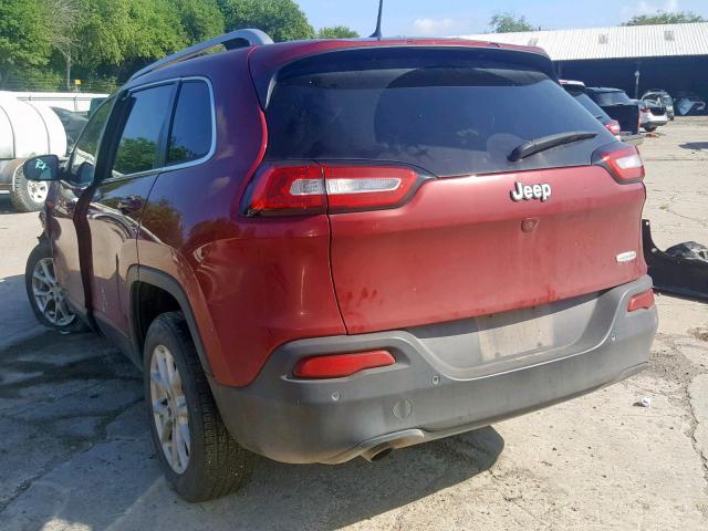 1C4PJLCB6GW329481 - 2016 JEEP CHEROKEE L RED photo 3