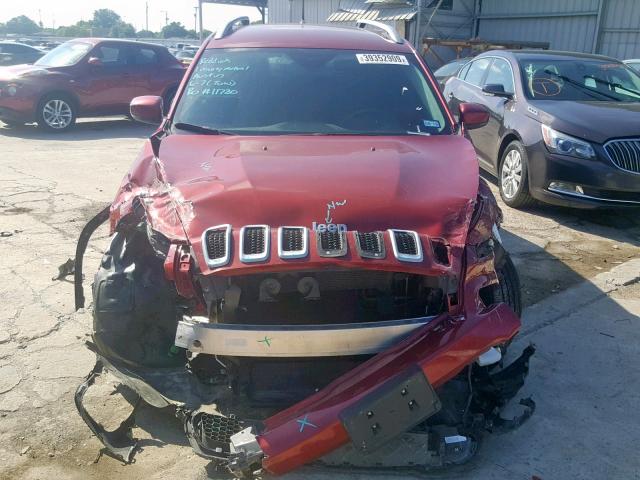 1C4PJLCB6GW329481 - 2016 JEEP CHEROKEE L RED photo 9