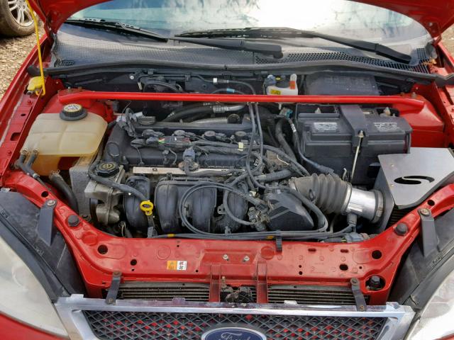 1FAFP34N67W257108 - 2007 FORD FOCUS ZX4 RED photo 7