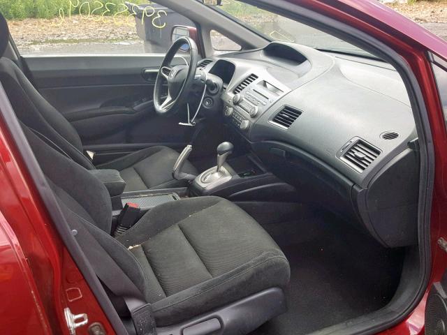 2HGFA166X9H355325 - 2009 HONDA CIVIC LX-S Qırmızı foto 5