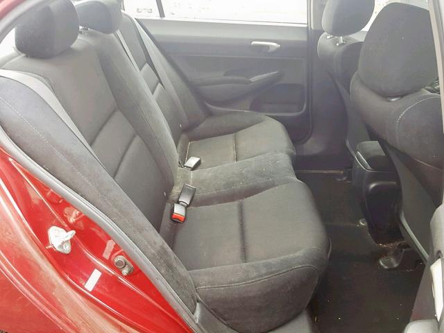2HGFA166X9H355325 - 2009 HONDA CIVIC LX-S Qırmızı foto 6