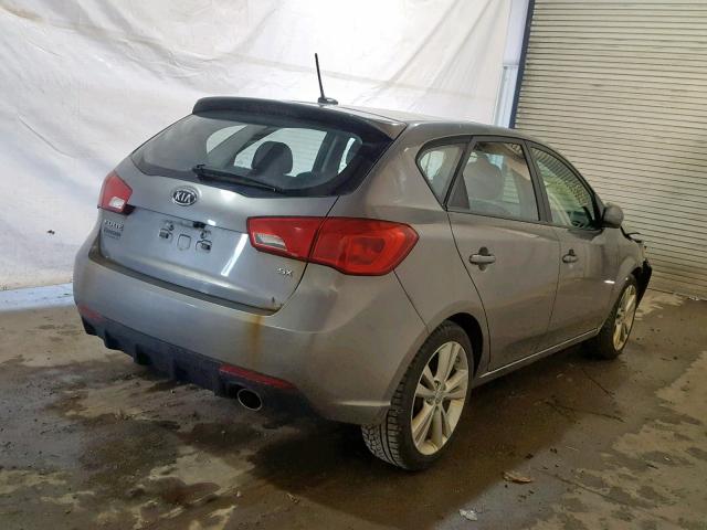 KNAFW5A30B5445811 - 2011 KIA FORTE SX GRAY photo 4