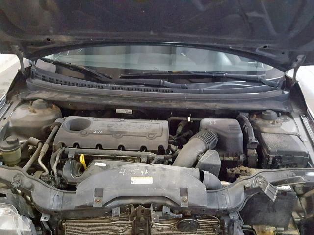 KNAFW5A30B5445811 - 2011 KIA FORTE SX GRAY photo 7