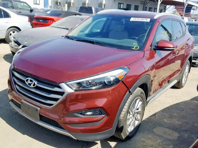 KM8J33A28HU394943 - 2017 HYUNDAI TUCSON LIM RED photo 2