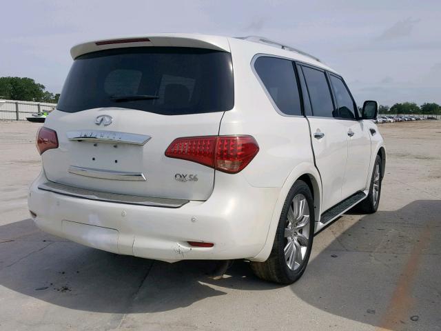 JN8AZ2NFXD9550718 - 2013 INFINITI QX56 WHITE photo 4