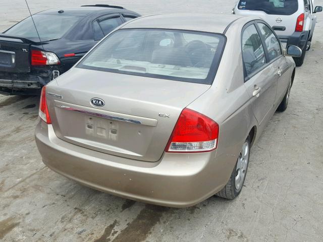 KNAFE121775470446 - 2007 KIA SPECTRA EX TAN photo 4