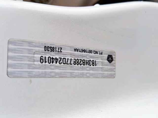 1B3HB28B77D244019 - 2007 DODGE CALIBER WHITE photo 10