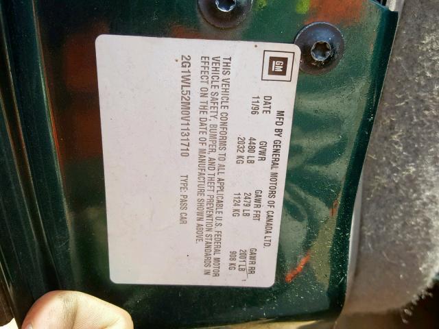 2G1WL52M0V1131710 - 1997 CHEVROLET LUMINA BAS Yaşıl foto 10