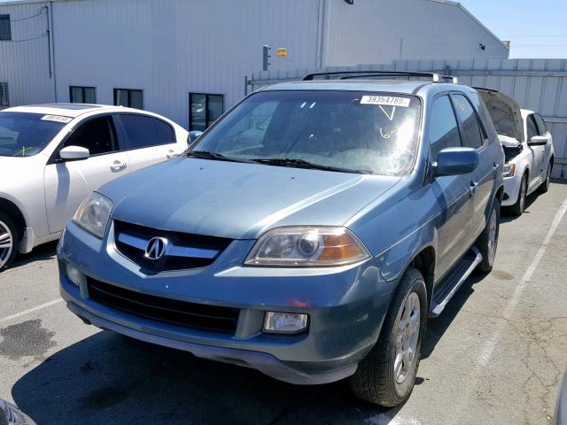 2HNYD18925H532220 - 2005 ACURA MDX TOURIN TURQUOISE photo 2