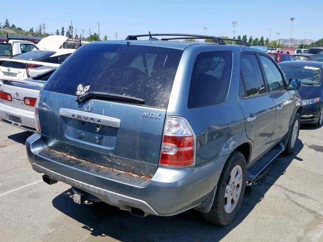 2HNYD18925H532220 - 2005 ACURA MDX TOURIN TURQUOISE photo 4