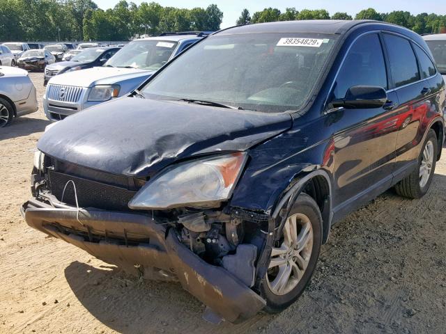 5J6RE3H70BL024516 - 2011 HONDA CR-V EXL BLACK photo 2