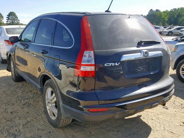 5J6RE3H70BL024516 - 2011 HONDA CR-V EXL BLACK photo 3