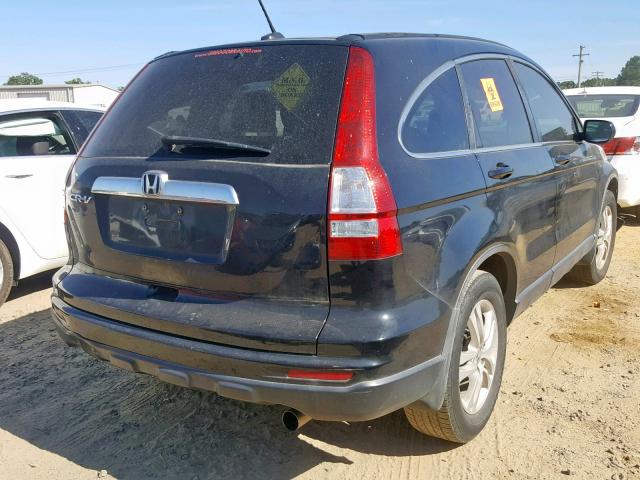 5J6RE3H70BL024516 - 2011 HONDA CR-V EXL BLACK photo 4