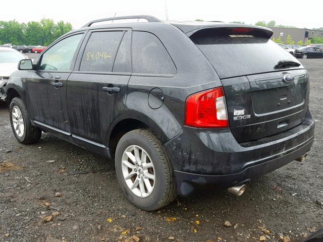 2FMDK3GC1EBB80748 - 2014 FORD EDGE SE BLACK photo 3