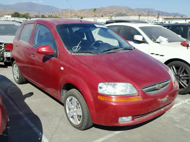 KL1TD69686B628811 - 2006 CHEVROLET AVEO BASE RED photo 1