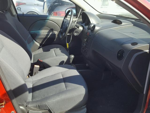 KL1TD69686B628811 - 2006 CHEVROLET AVEO BASE RED photo 5