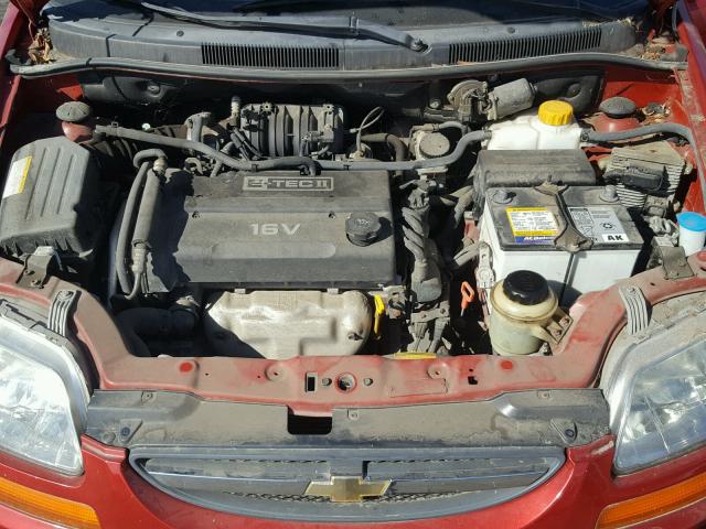 KL1TD69686B628811 - 2006 CHEVROLET AVEO BASE RED photo 7