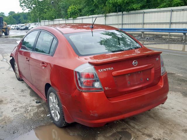 3N1AB6AP4BL645188 - 2011 NISSAN SENTRA 2.0 MAROON photo 3