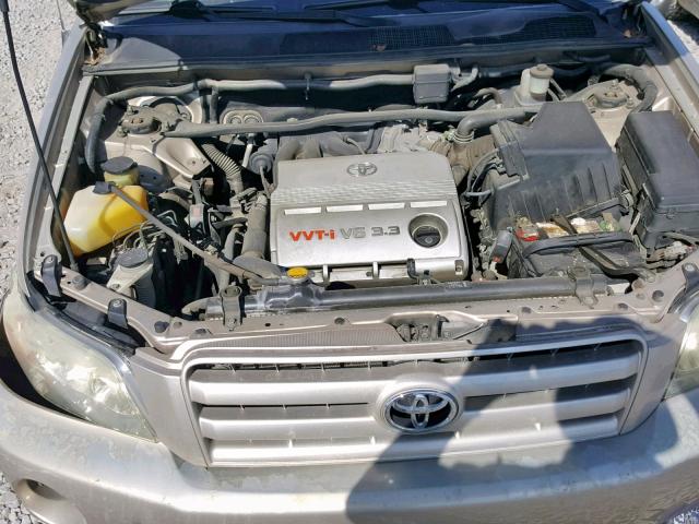 JTEDP21A950076030 - 2005 TOYOTA HIGHLANDER GOLD photo 7