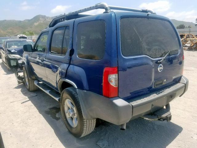 5N1ED28Y84C621857 - 2004 NISSAN XTERRA XE BLUE photo 3