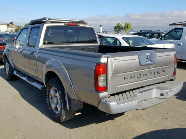 1N6ED29X42C356889 - 2002 NISSAN FRONTIER C GRAY photo 3