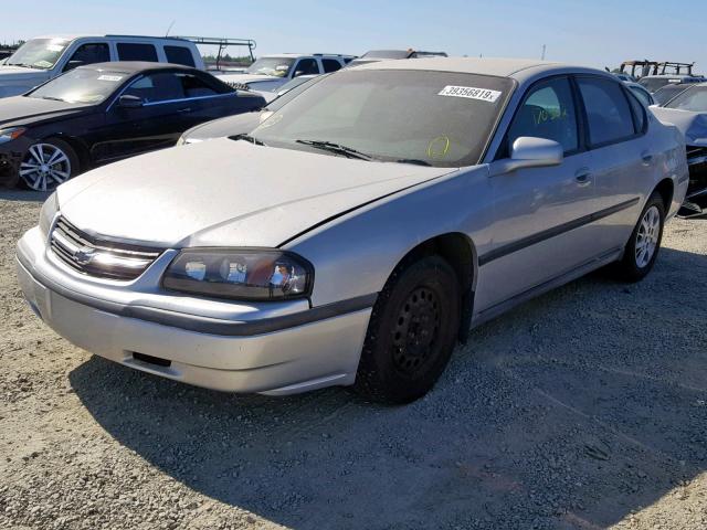 2G1WF52EX49336046 - 2004 CHEVROLET IMPALA GRAY photo 2