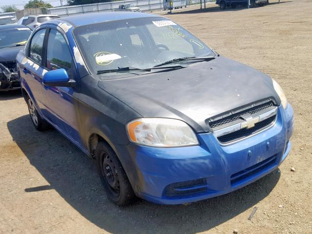 KL1TD56E09B368205 - 2009 CHEVROLET AVEO LS BLUE photo 1