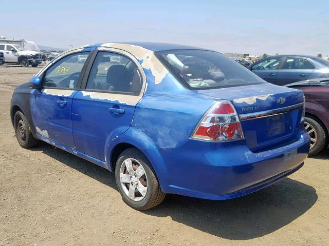 KL1TD56E09B368205 - 2009 CHEVROLET AVEO LS BLUE photo 3