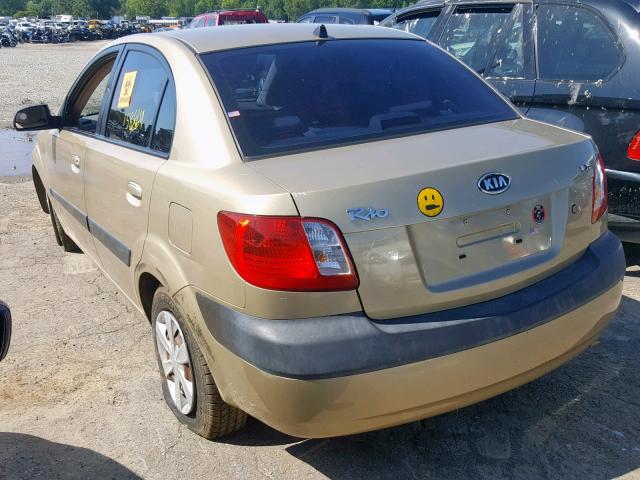 KNADE123166100014 - 2006 KIA RIO GOLD photo 3