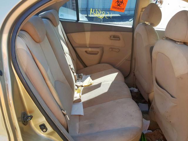 KNADE123166100014 - 2006 KIA RIO GOLD photo 6