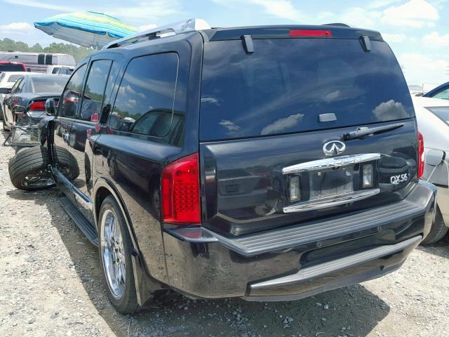 5N3AA08D29N902533 - 2009 INFINITI QX56 BLACK photo 3