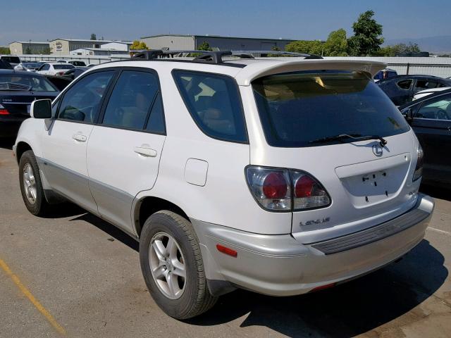 JTJGF10U010116089 - 2001 LEXUS RX 300 WHITE photo 3