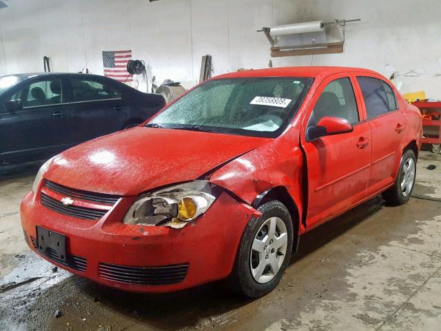 1G1AL55F777354033 - 2007 CHEVROLET COBALT LT RED photo 2