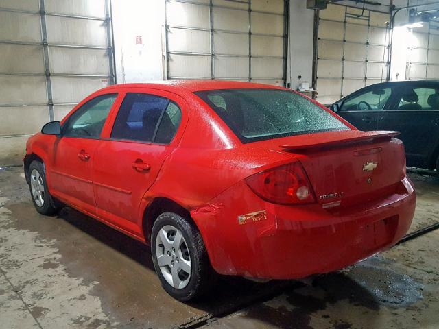 1G1AL55F777354033 - 2007 CHEVROLET COBALT LT RED photo 3