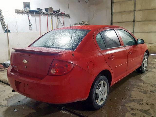 1G1AL55F777354033 - 2007 CHEVROLET COBALT LT RED photo 4