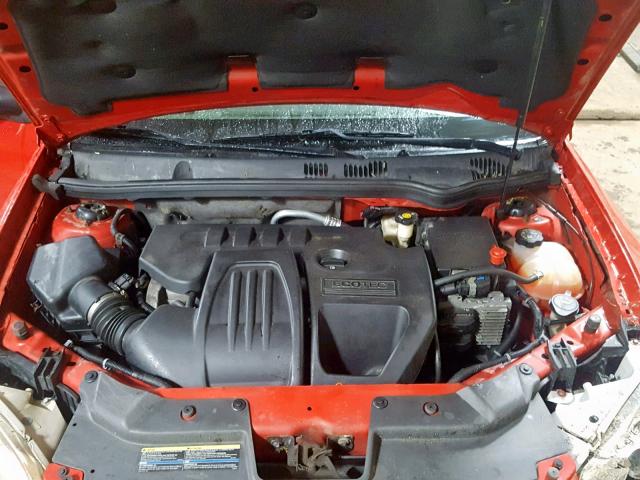 1G1AL55F777354033 - 2007 CHEVROLET COBALT LT RED photo 7