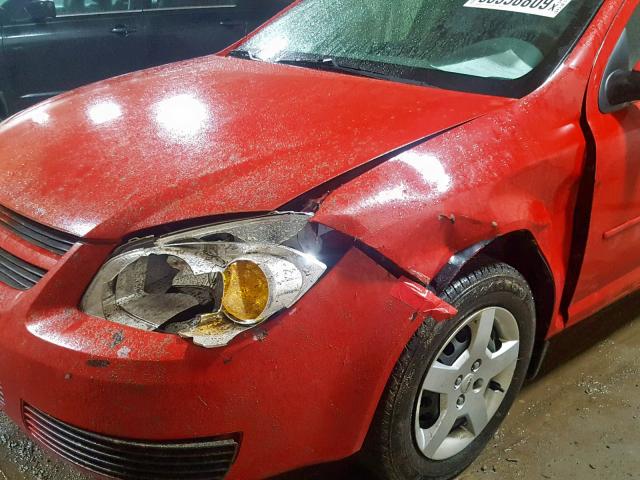 1G1AL55F777354033 - 2007 CHEVROLET COBALT LT RED photo 9