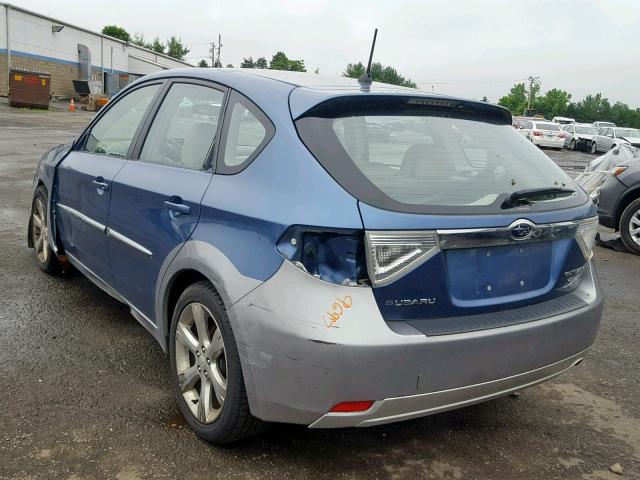 JF1GH63608H837358 - 2008 SUBARU IMPREZA OU BLUE photo 3