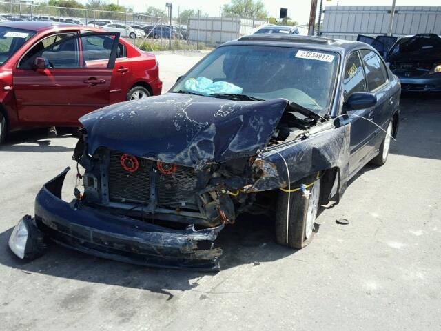 4S3BE635437210794 - 2003 SUBARU LEGACY L BLUE photo 2