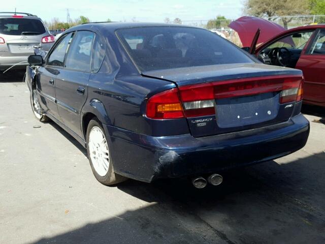 4S3BE635437210794 - 2003 SUBARU LEGACY L BLUE photo 3