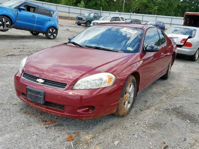 2G1WM15K469267535 - 2006 CHEVROLET MONTE CARL BURGUNDY photo 2