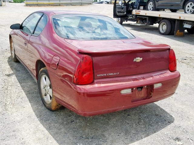 2G1WM15K469267535 - 2006 CHEVROLET MONTE CARL BURGUNDY photo 3