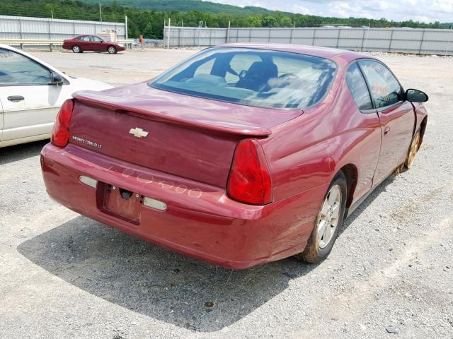 2G1WM15K469267535 - 2006 CHEVROLET MONTE CARL BURGUNDY photo 4