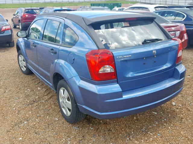 1B3HB28C77D102729 - 2007 DODGE CALIBER BLUE photo 3