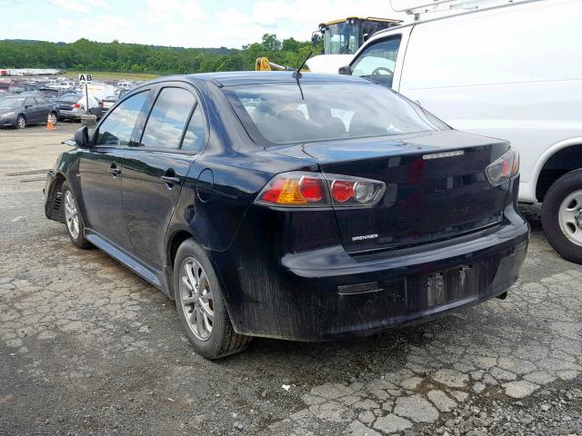 JA32V2FW6CU030097 - 2012 MITSUBISHI LANCER SE BLACK photo 3