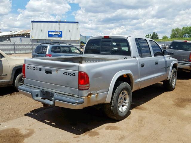 1B7HG2AN11S329879 - 2001 DODGE DAKOTA QUA SILVER photo 4