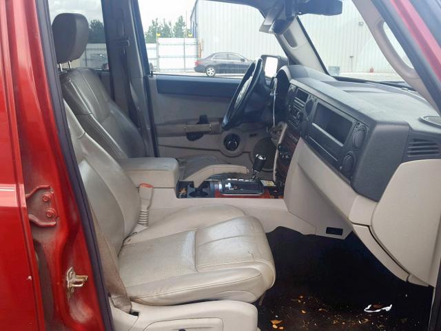 1J8HG58N16C253128 - 2006 JEEP COMMANDER BLACK photo 5