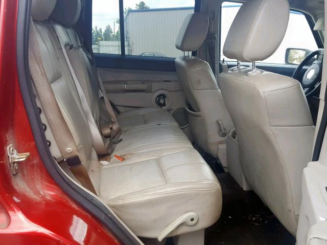 1J8HG58N16C253128 - 2006 JEEP COMMANDER BLACK photo 6