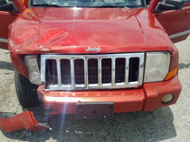 1J8HG58N16C253128 - 2006 JEEP COMMANDER BLACK photo 7