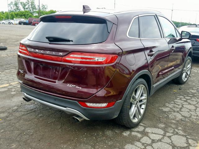 5LMCJ3D91JUL23092 - 2018 LINCOLN MKC RESERV BURGUNDY photo 4